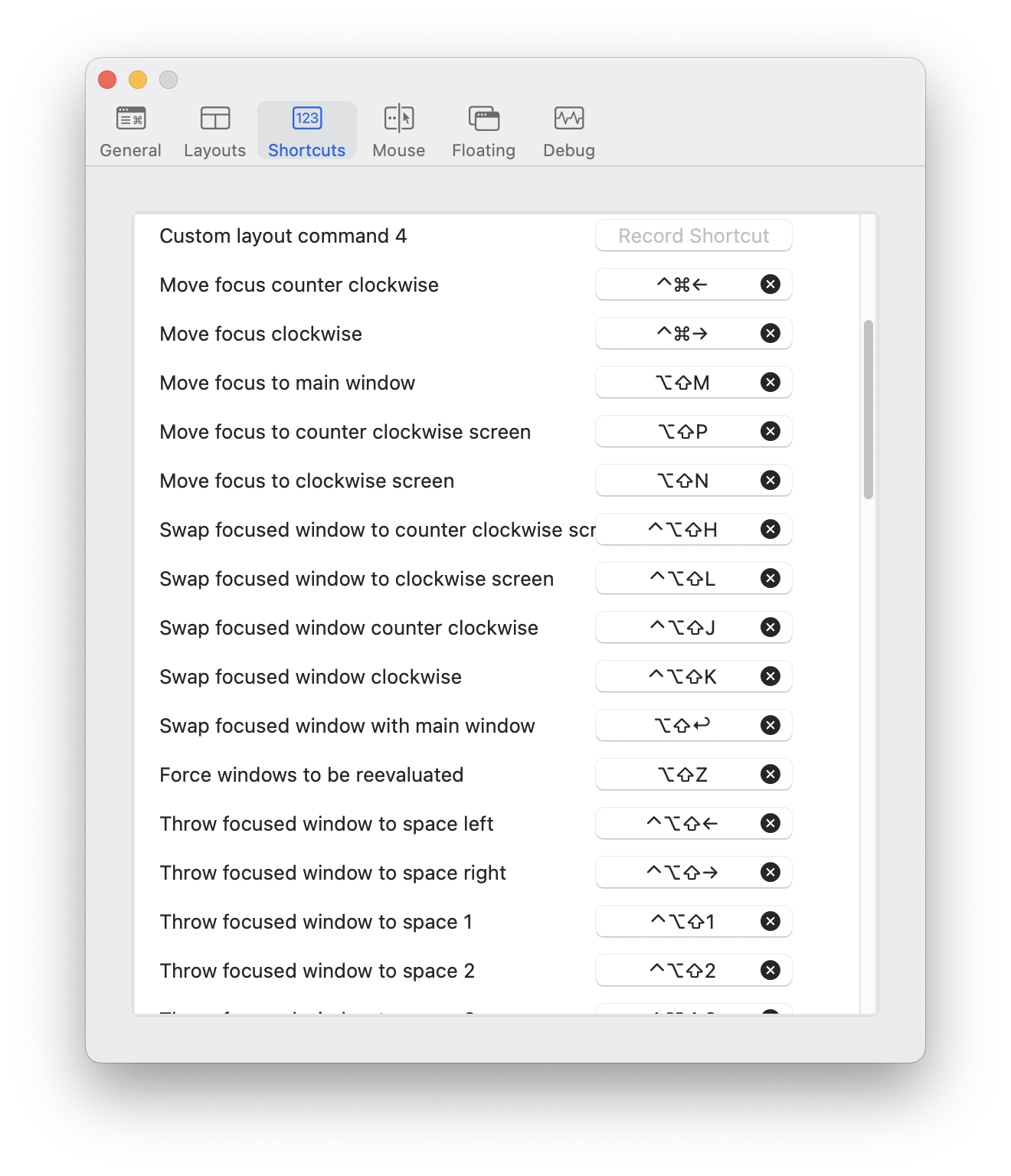 Shortcuts